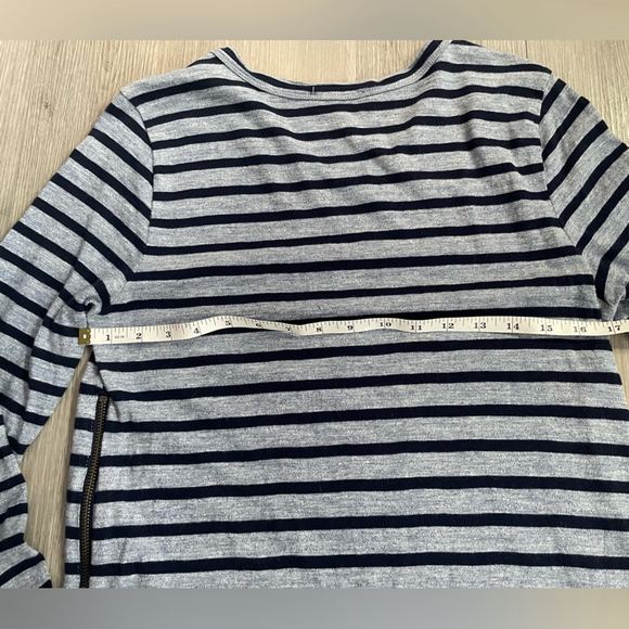 J.Crew Blue Striped 100% Cotton Side Zip Dress Size Small - Picture 6 of 8